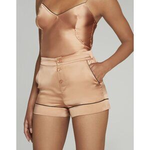 Agent Provocateur Gold Classic Pajama Silk Shorts AP2 Small NWT $250